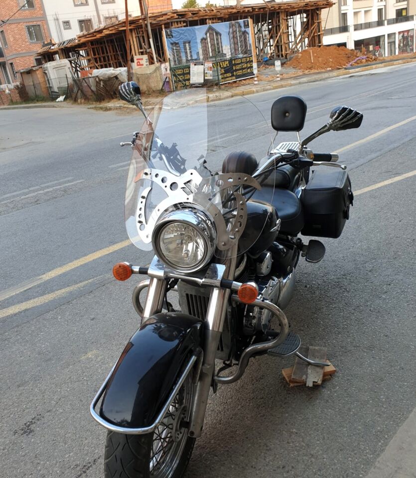 MOTOCAM Suzuki VL 800 Ön Cam 2004-2016 Model 61cm Şeffaf Renkli 4mm APARATSIZDIR