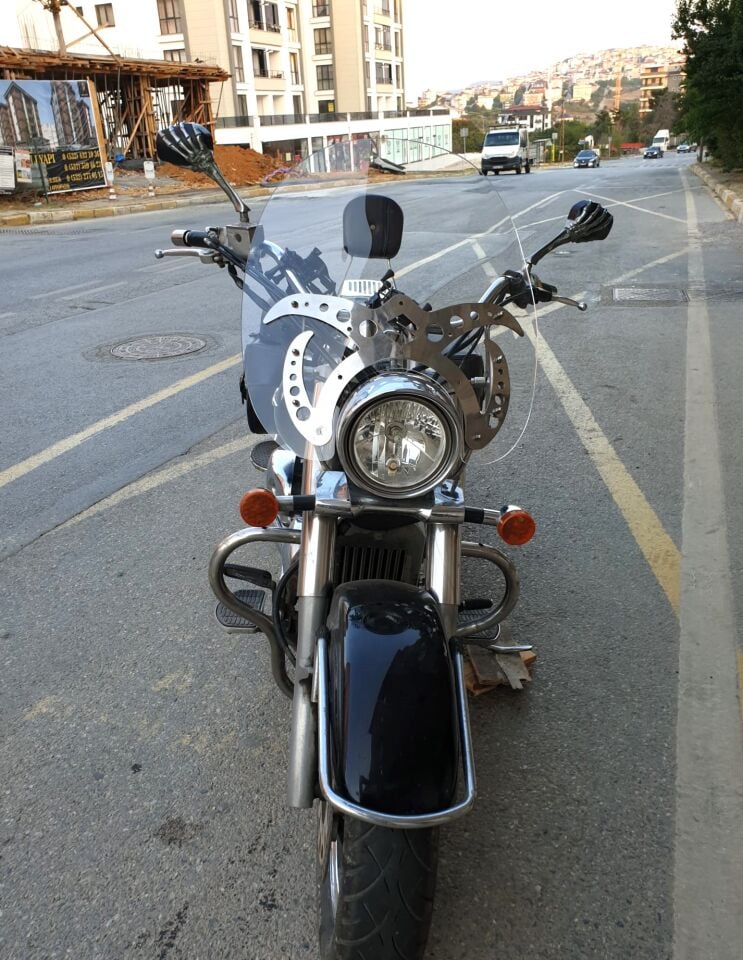 MOTOCAM Suzuki VL 800 Ön Cam 2004-2016 Model 61cm Şeffaf Renkli 4mm APARATSIZDIR