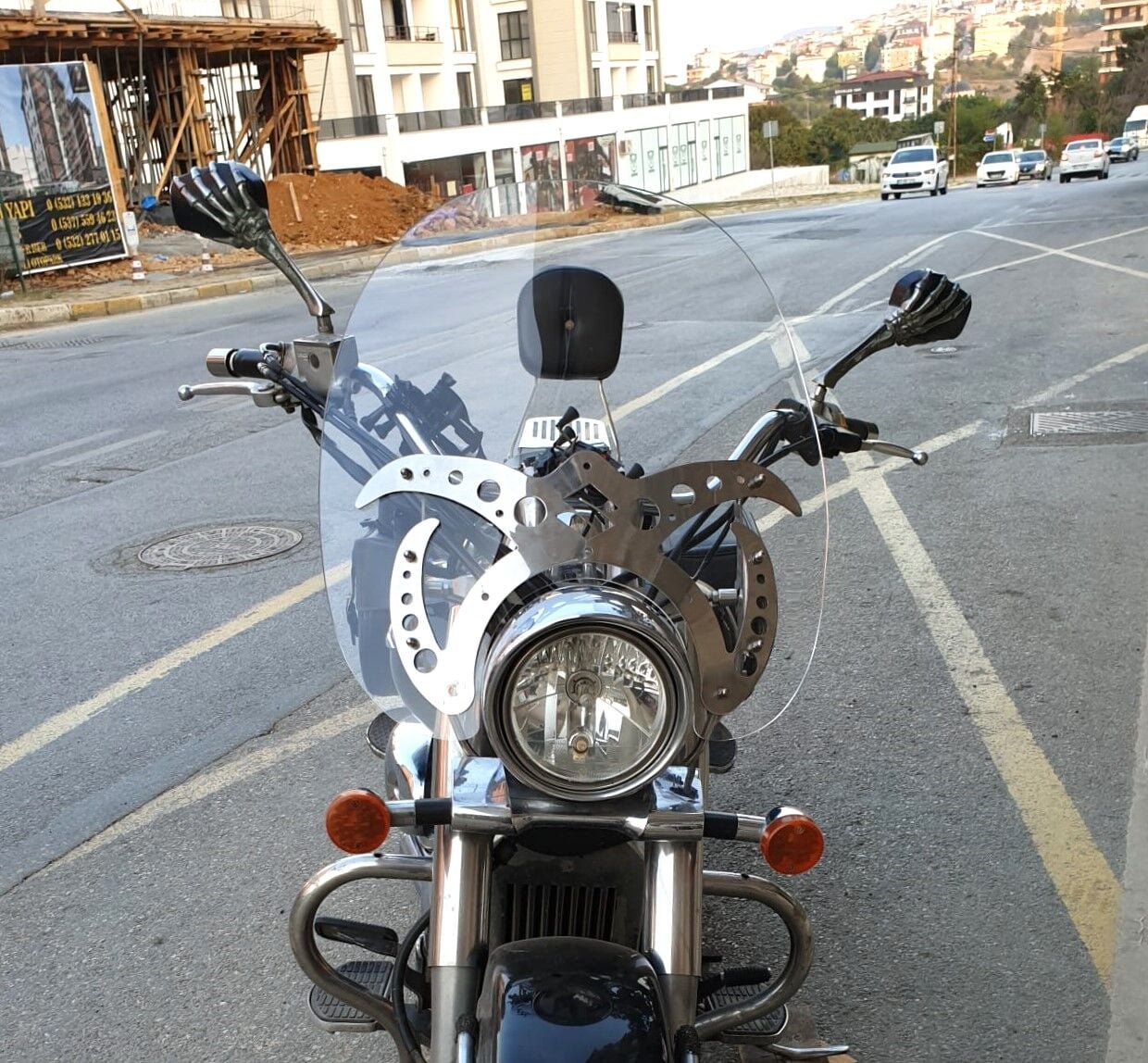 MOTOCAM Suzuki VL 800 Ön Cam 2004-2016 Model 61cm Şeffaf Renkli 4mm APARATSIZDIR