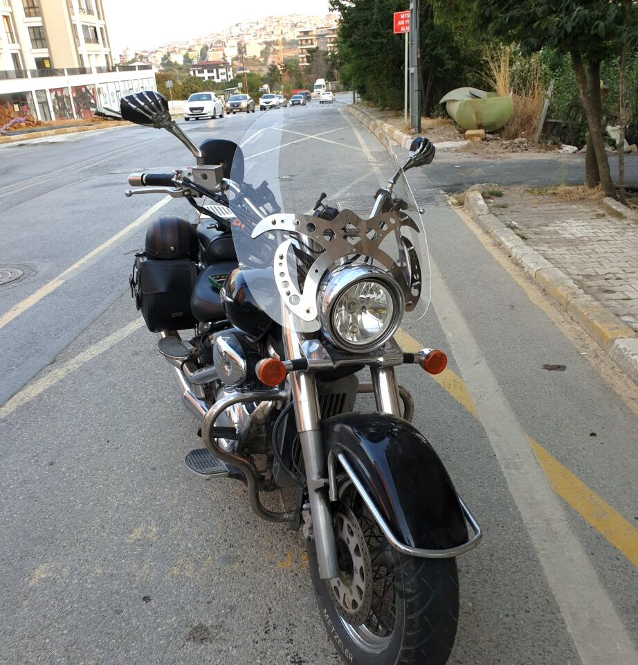 MOTOCAM Suzuki VL 800 Ön Cam 2004-2016 Model 61cm Şeffaf Renkli 4mm APARATSIZDIR