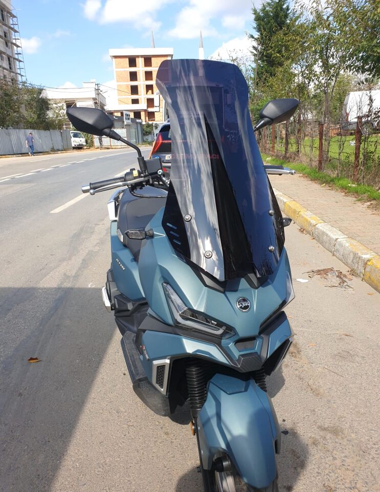 MOTOCAM SYM Adx 125 Ön Cam 2023-2026 Model 62cm Siyah Renkli 4mm UZUN