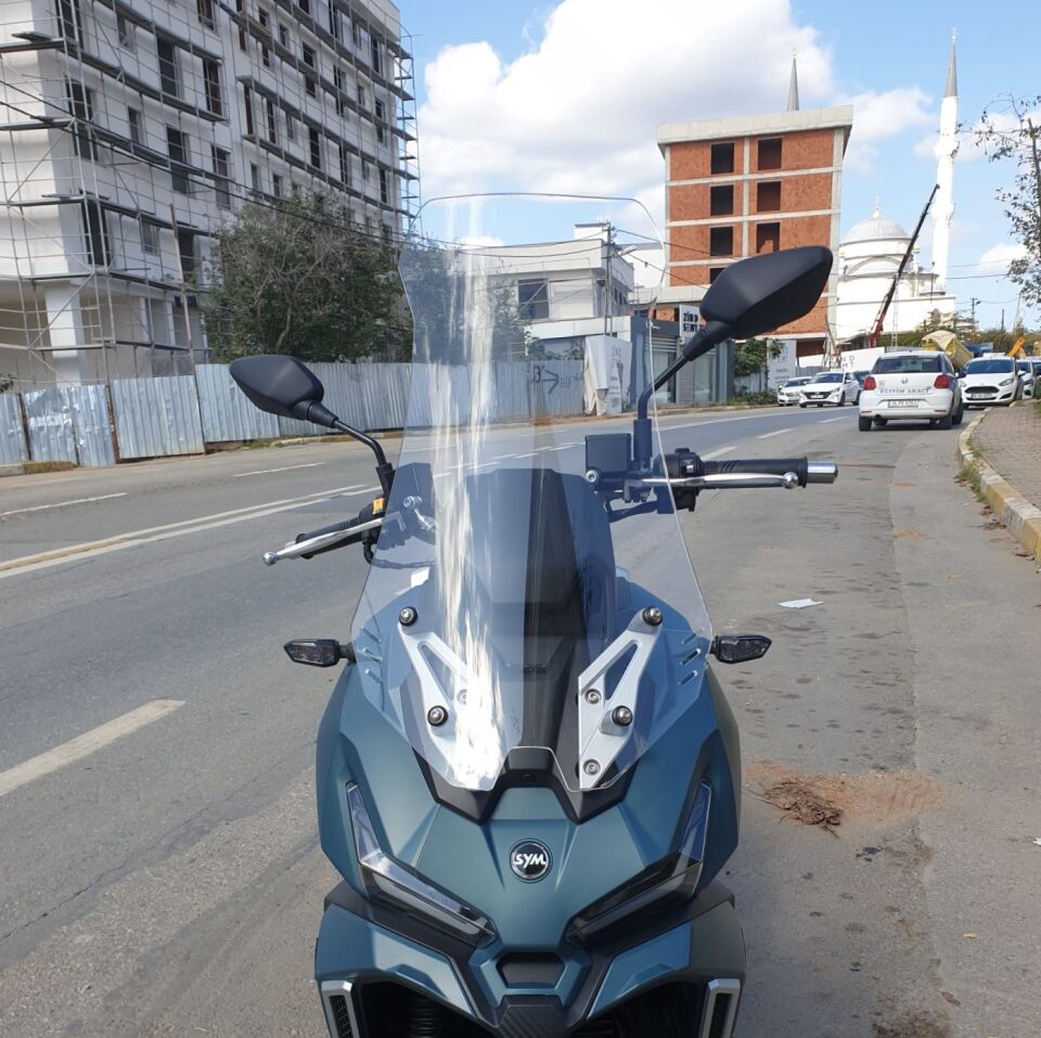 MOTOCAM SYM Adx 125 Ön Cam 2023-2026 Model 62cm Şeffaf Renkli 4mm