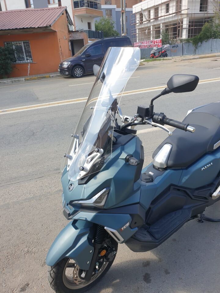 MOTOCAM SYM Adx 125 Ön Cam 2023-2026 Model 62cm Şeffaf Renkli 4mm