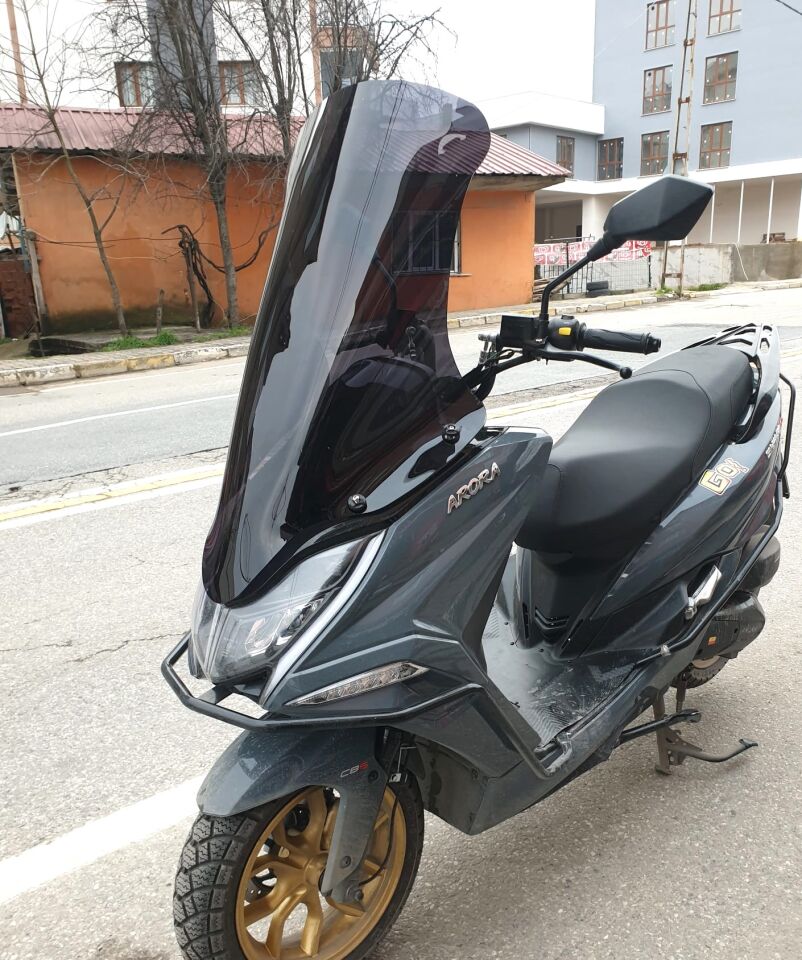 MOTOCAM Arora Safari PRO Ön Cam 2023-2026 Model 80cm Siyah Renkli 4mm UZUN