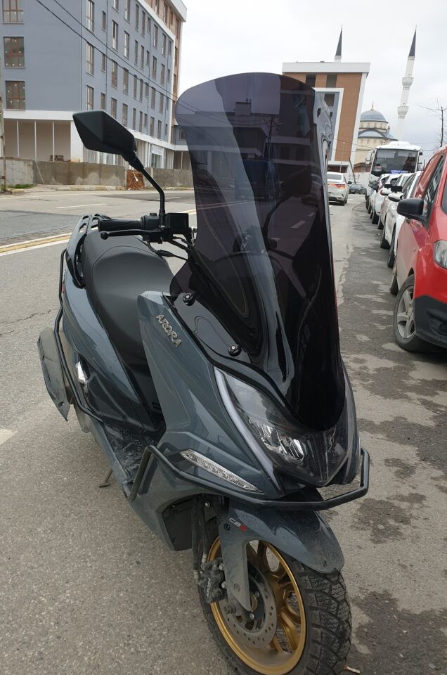 MOTOCAM Arora Safari PRO Ön Cam 2023-2026 Model 80cm Siyah Renkli 4mm UZUN