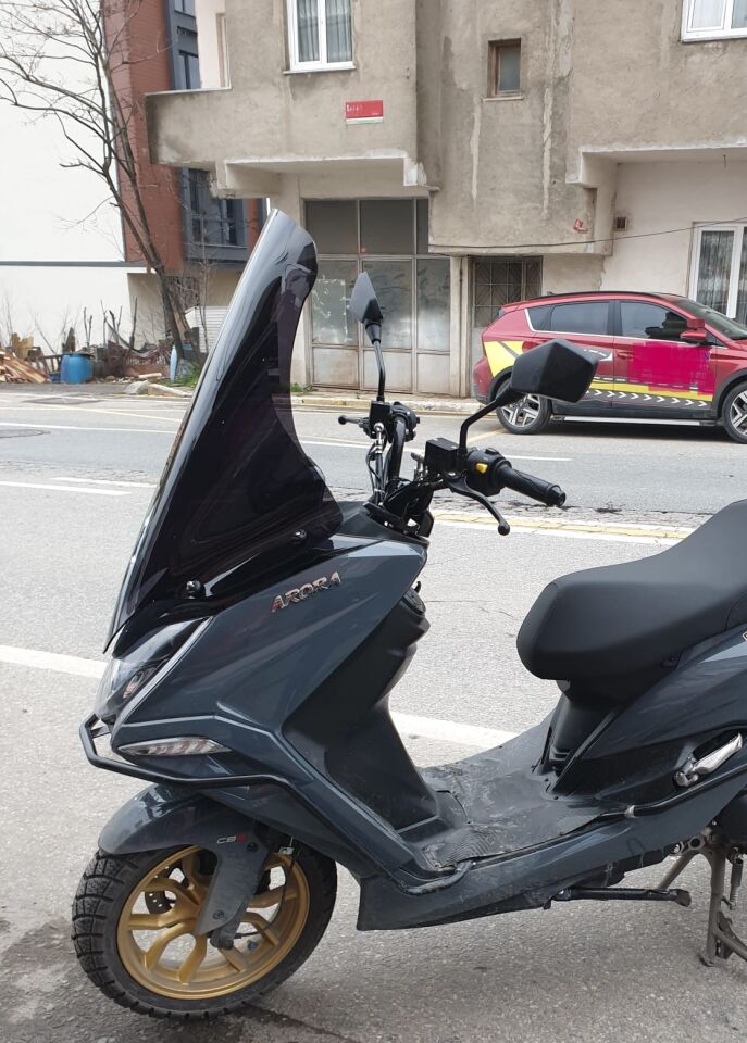 MOTOCAM Arora Safari PRO Ön Cam 2023-2026 Model 80cm Siyah Renkli 4mm UZUN