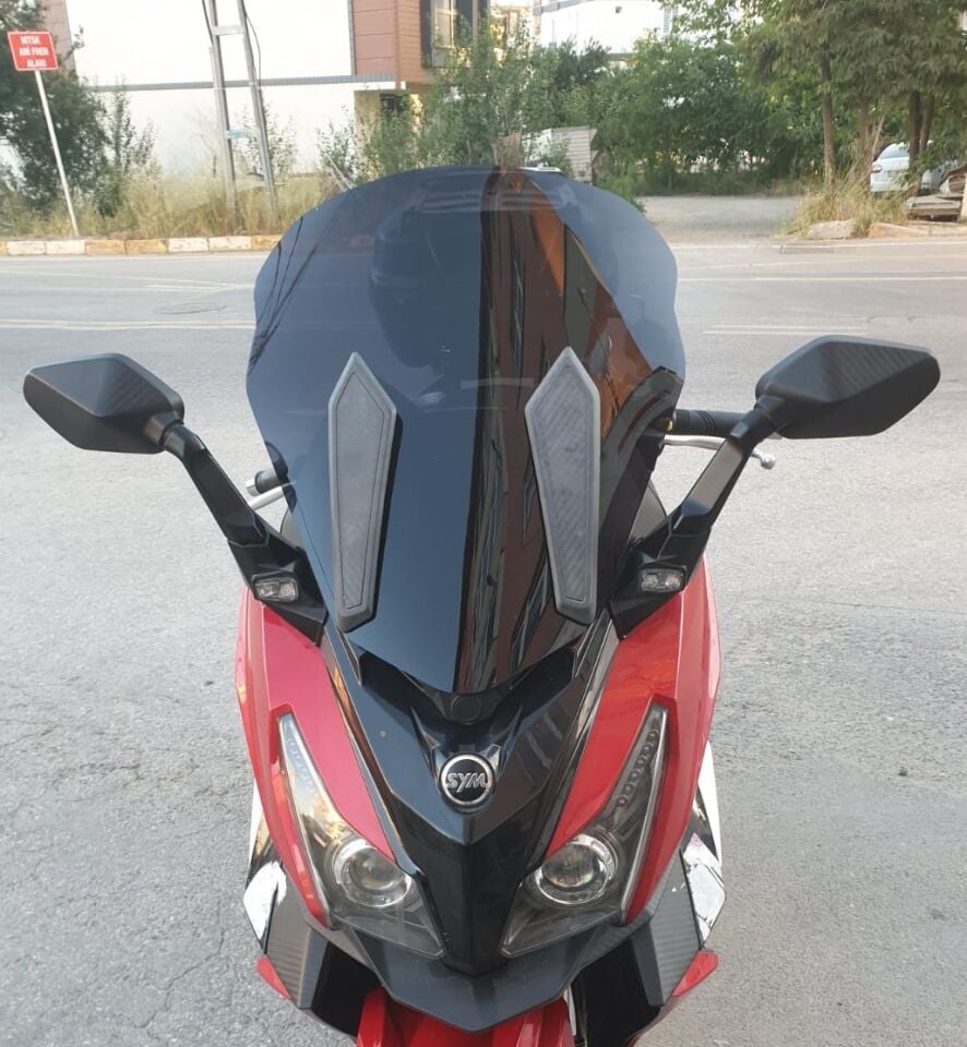 MOTOCAM SYM Cruisym 250 İ Ön Cam 2018 Model 57cm Siyah Renkli 4mm UZUN