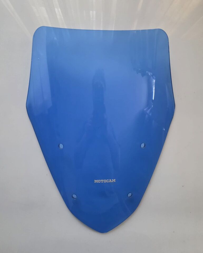 MOTOCAM Aprilia SR GT 200 Ön Cam 2021-2026 Model 43cm Mavi Renkli 4mm