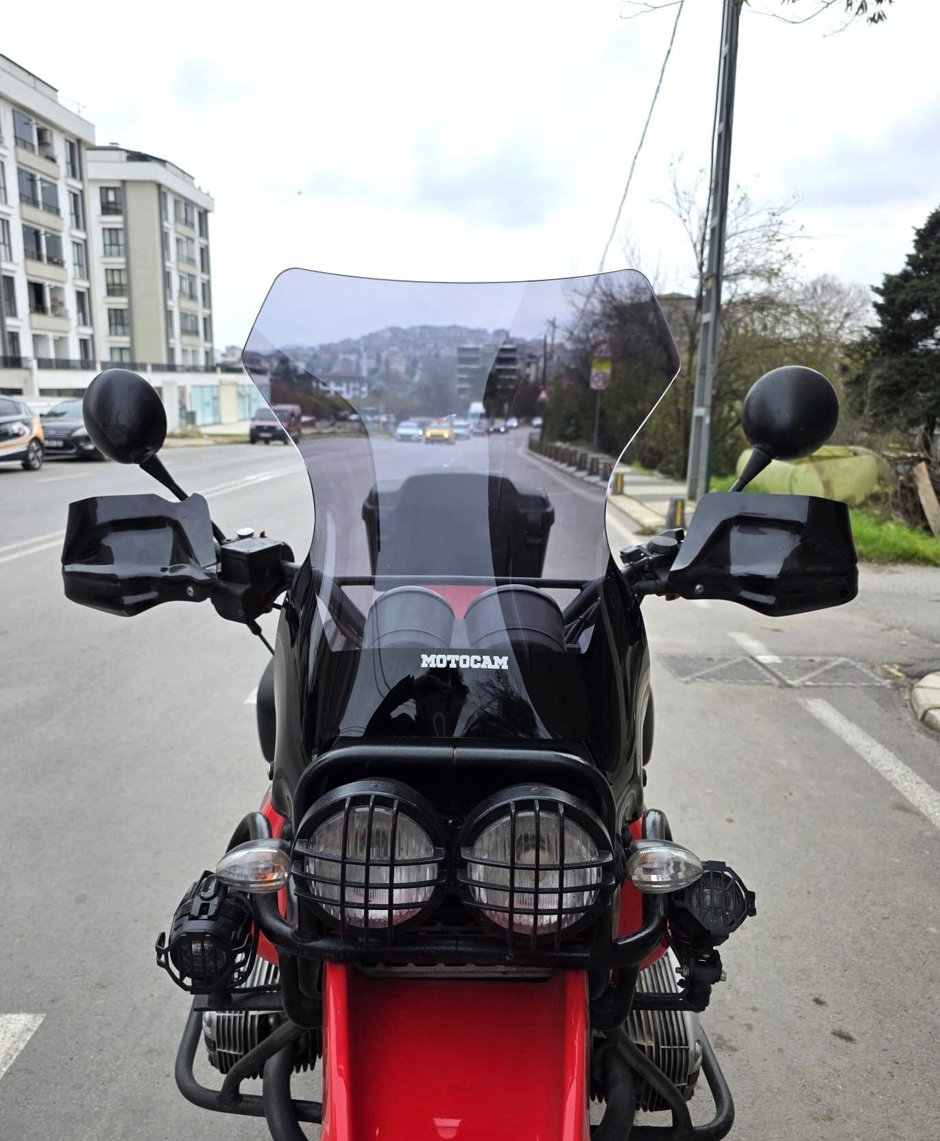 MOTOCAM Bmw R 1100 GS Ön Cam 1993-1999 Model 58cm Füme Renkli 4mm