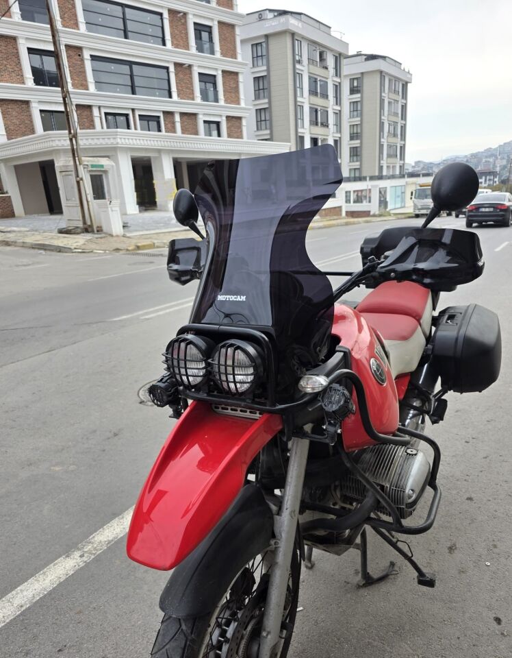 MOTOCAM Bmw R 1100 GS Ön Cam 1993-1999 Model 58cm Siyah Renkli 4mm