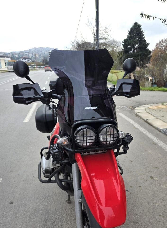 MOTOCAM Bmw R 1100 GS Ön Cam 1993-1999 Model 58cm Siyah Renkli 4mm