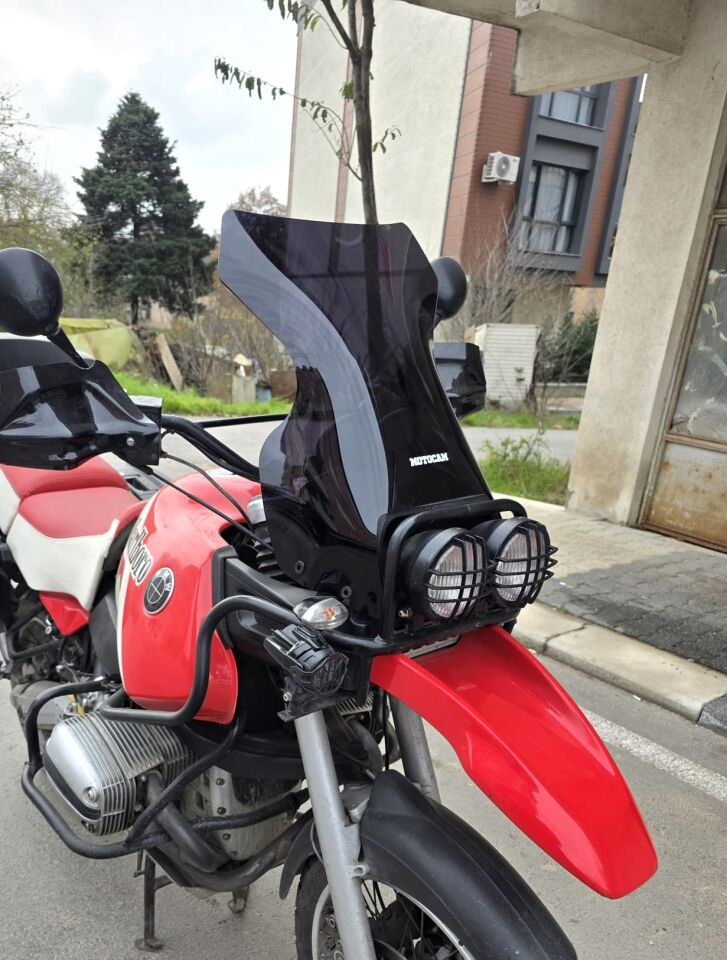 MOTOCAM Bmw R 1100 GS Ön Cam 1993-1999 Model 58cm Siyah Renkli 4mm