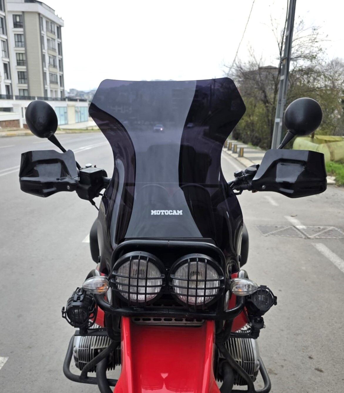 MOTOCAM Bmw R 1100 GS Ön Cam 1993-1999 Model 58cm Siyah Renkli 4mm