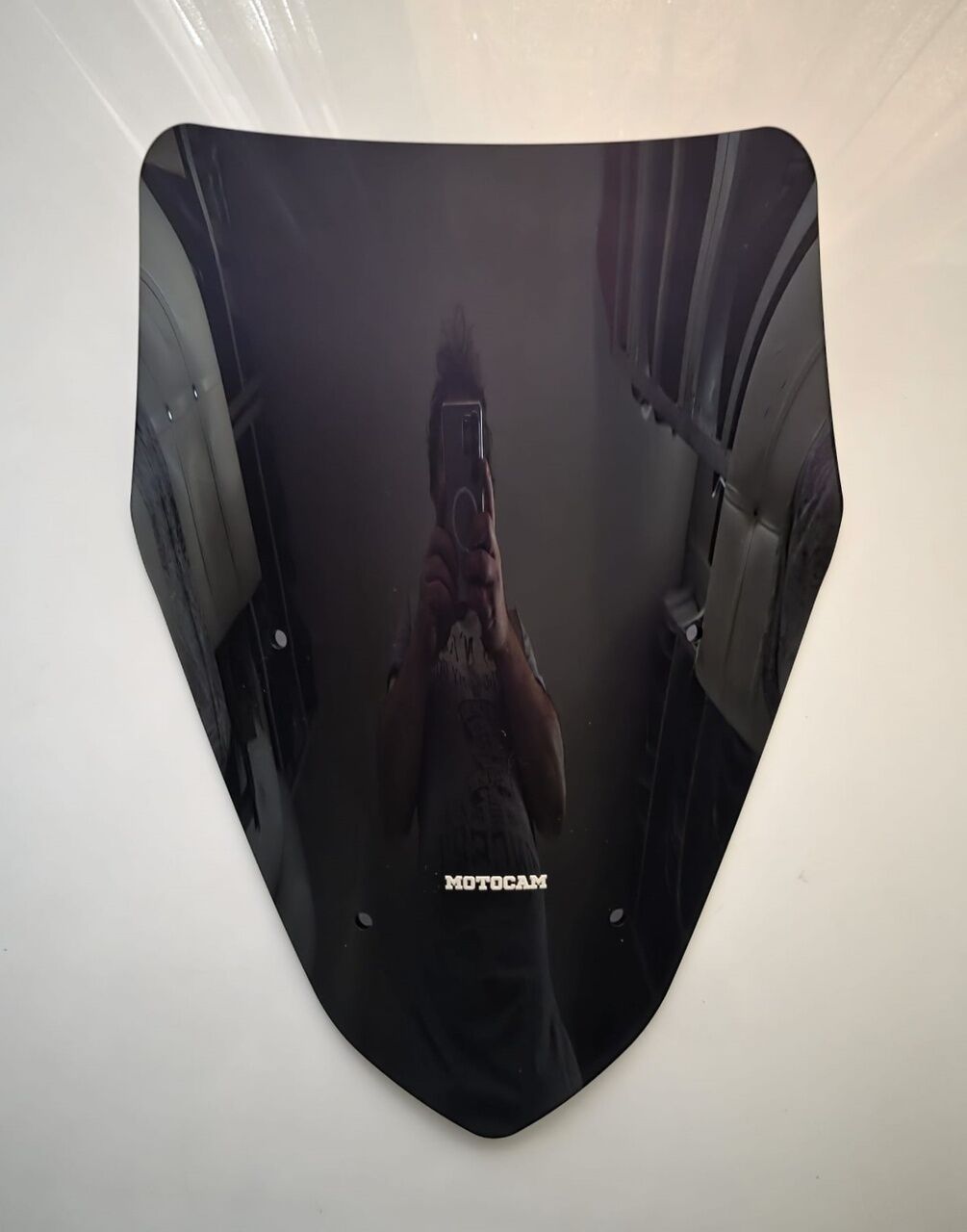 MOTOCAM RKS Veloce Ön Cam 2023-2026 Model 43cm Siyah Renkli 4mm SPORTİF