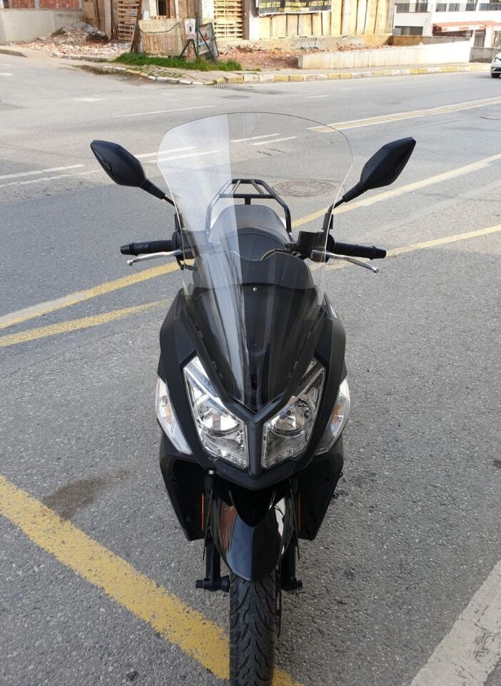MOTOCAM SYM JET 14 200 Ön Cam 2017-2026 Model 65cm Şeffaf Renkli 4mm UZUN