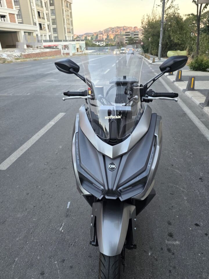 MOTOCAM Sym JET 14 EVO 200 PLUS Ön Cam 2023-2026 Model 45cm Şeffaf Renkli 4mm