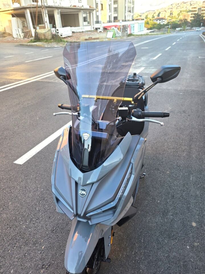 MOTOCAM Sym JET 14 EVO 200 PLUS Ön Cam 2023-2026 Model 58cm Füme Renkli 4mm