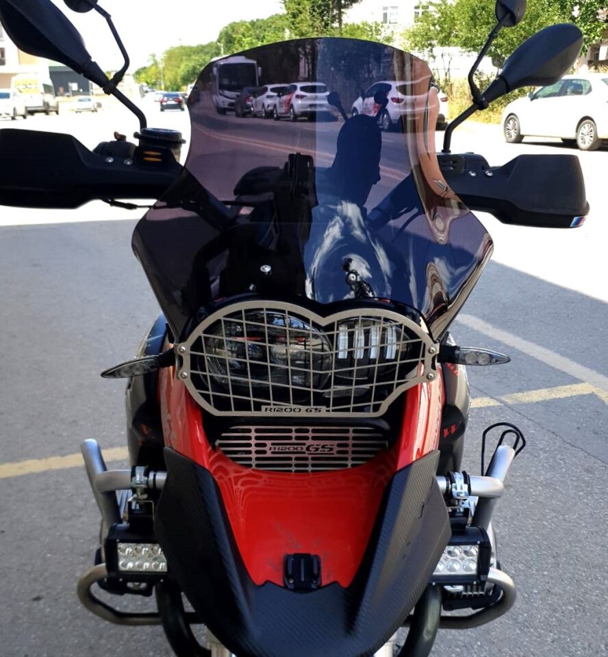 MOTOCAM Bmw R 1200 GS Ön Cam 2004-2012 Model 40cm Siyah Renkli 4mm KISA