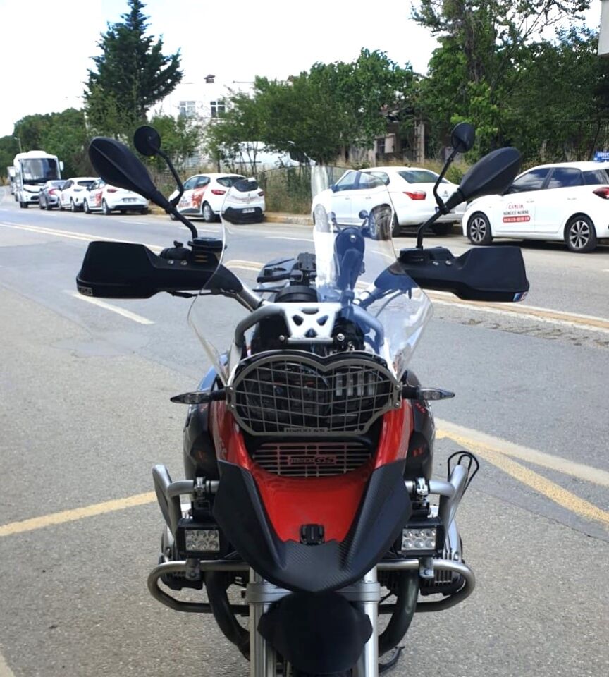 MOTOCAM Bmw R 1200 GS Ön Cam 2004-2012 Model 40cm Şeffaf Renkli 4mm KISA