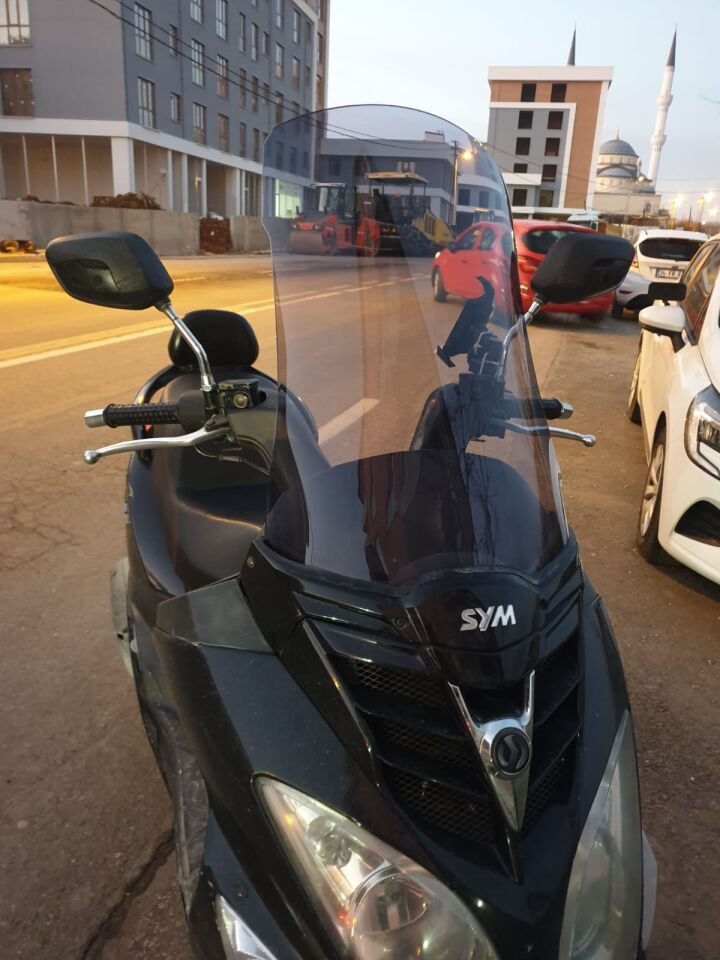 MOTOCAM SYM Joyride 200 Ön Cam 2009-2018 Model 53cm Füme Renkli 4mm