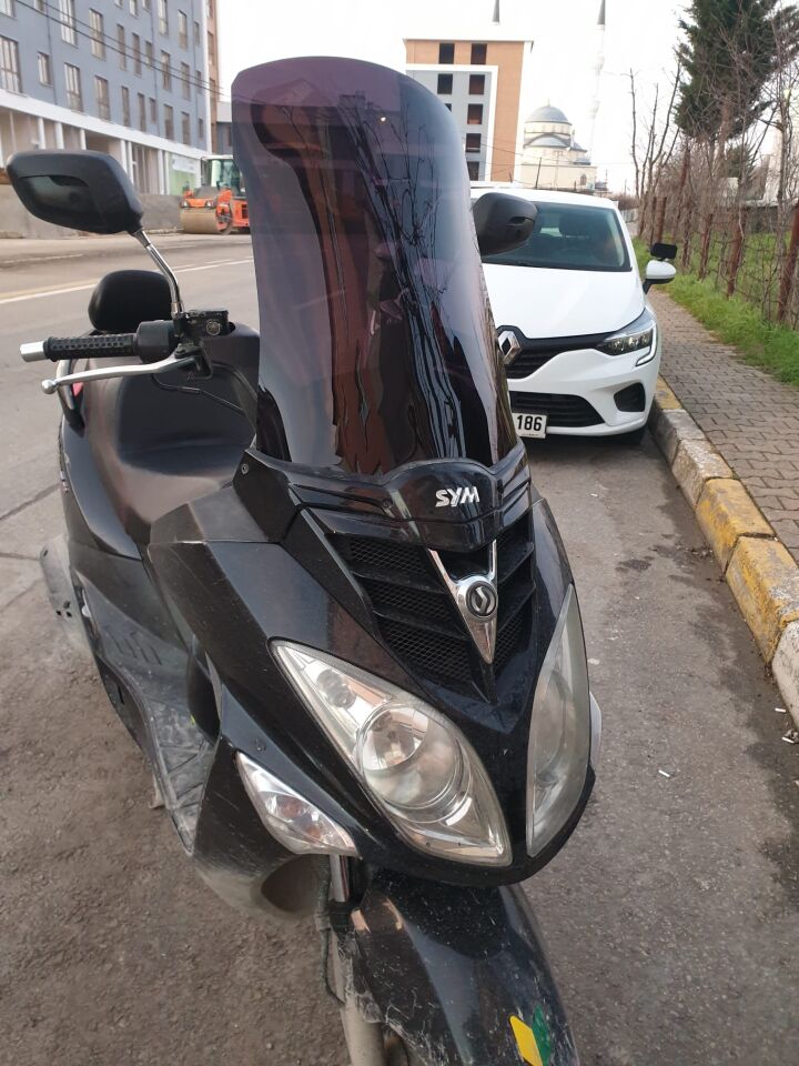MOTOCAM SYM Joyride 200 Ön Cam 2009-2018 Model 53cm Siyah Renkli 4mm