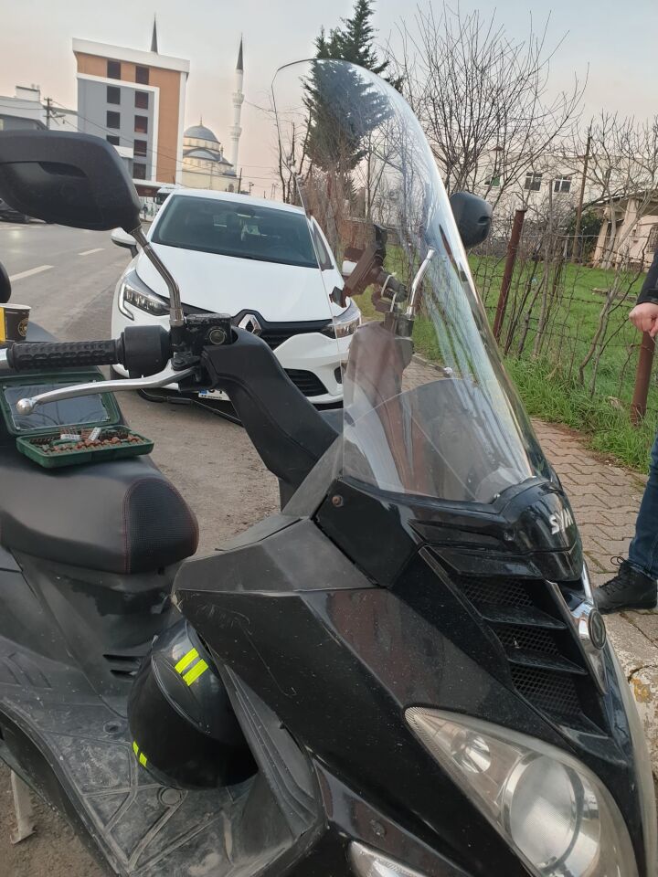 MOTOCAM SYM Joyride 200 Ön Cam 2009-2018 Model 53cm Şeffaf Renkli 4mm