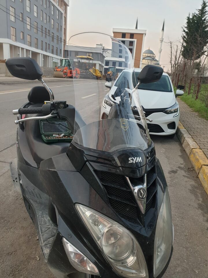 MOTOCAM SYM Joyride 200 Ön Cam 2009-2018 Model 53cm Şeffaf Renkli 4mm