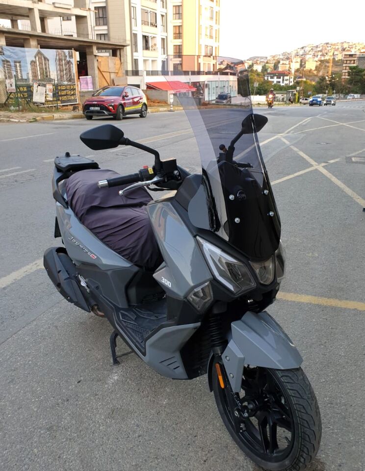 MOTOCAM SYM Joyride 300 Ön Cam 2023-2026 Model 75cm Füme Renkli 4mm UZUN