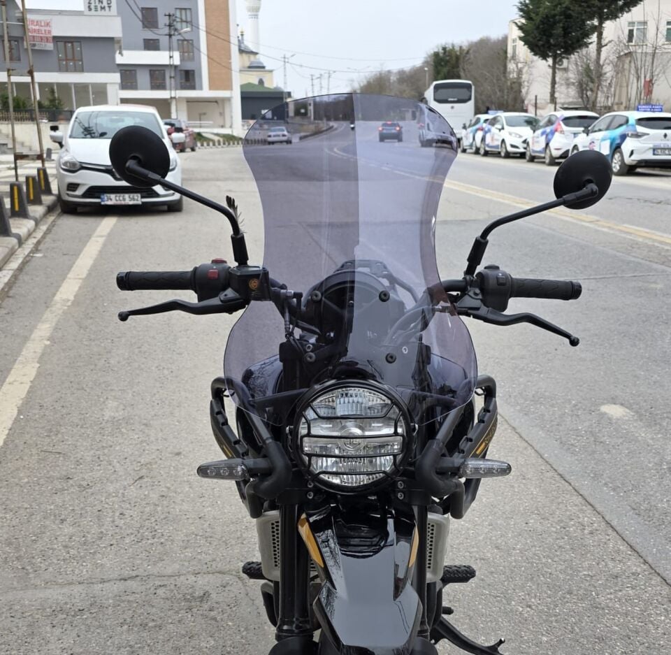 MOTOCAM Royal Enfield Himalayan 450 Ön Cam 2023-2026 Model 49cm Füme Renkli 4mm