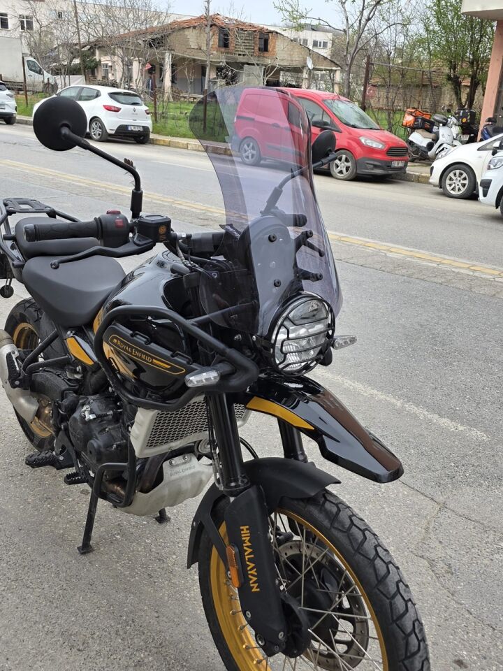 MOTOCAM Royal Enfield Himalayan 450 Ön Cam 2023-2026 Model 49cm Füme Renkli 4mm