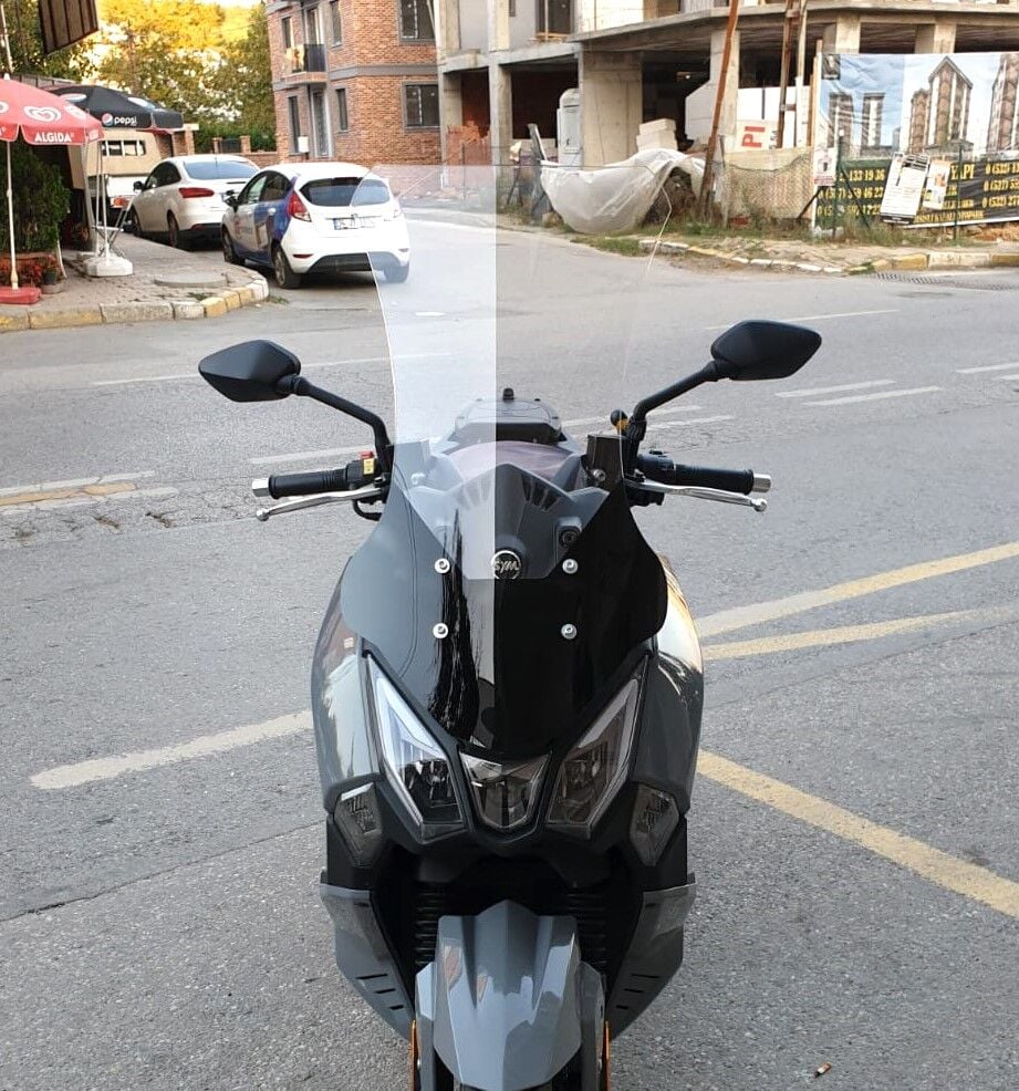 MOTOCAM SYM Joyride 300 Ön Cam 2023-2026 Model 75cm Şeffaf Renkli 4mm UZUN