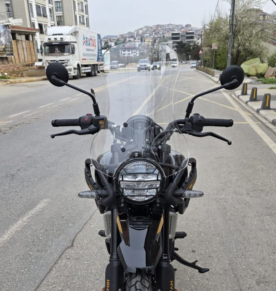 MOTOCAM Royal Enfield Himalayan 450 Ön Cam 2023-2026 Model 49cm Şeffaf Renkli 4mm