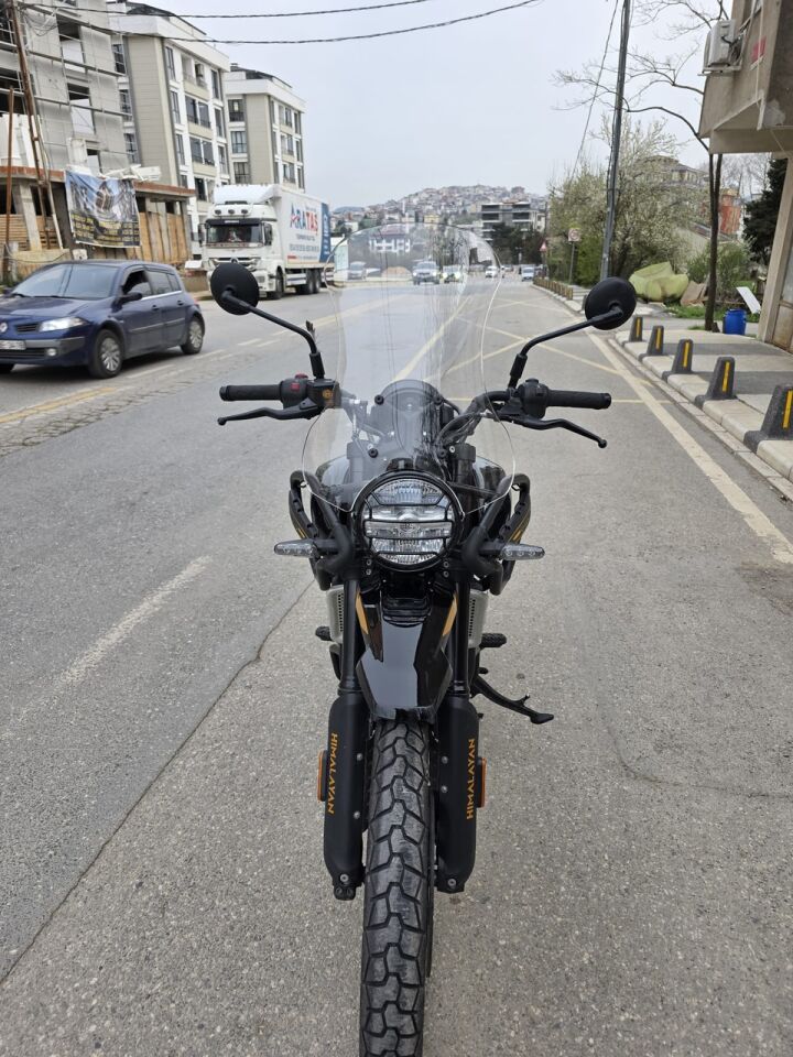MOTOCAM Royal Enfield Himalayan 450 Ön Cam 2023-2026 Model 49cm Şeffaf Renkli 4mm
