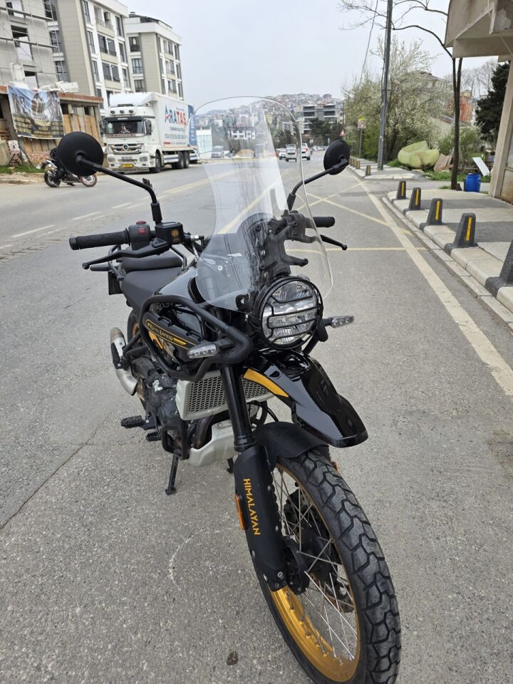 MOTOCAM Royal Enfield Himalayan 450 Ön Cam 2023-2026 Model 49cm Şeffaf Renkli 4mm
