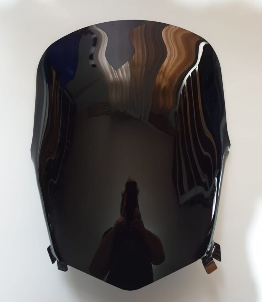 MOTOCAM CF Moto Jetmax 250 Ön Cam 2012-2016 Model 50cm Siyah Renkli 4mm