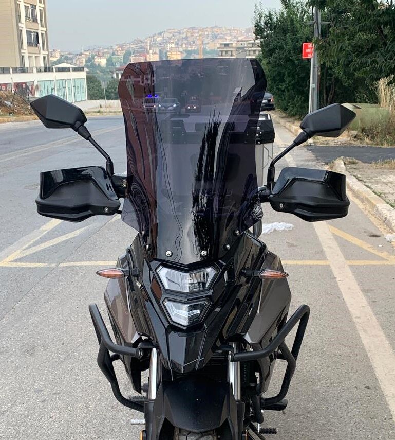 MOTOCAM SYM NHT 200 Ön Cam 2023-2026 Model 50cm Siyah Renkli 4mm