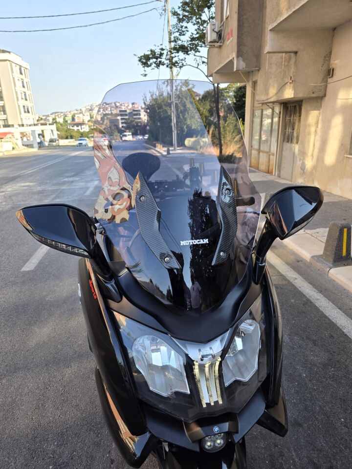 MOTOCAM Bmw C 650 GT Ön Cam 2011-2018 Model 75cm Füme Renkli 4mm