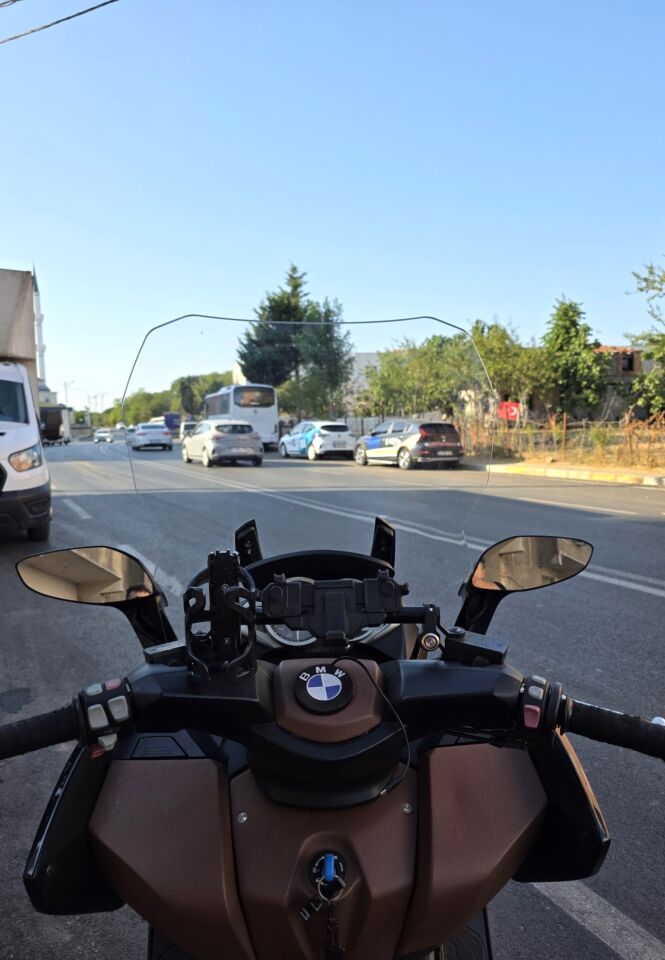 MOTOCAM Bmw C 650 GT Ön Cam 2011-2018 Model 75cm Şeffaf Renkli 4mm