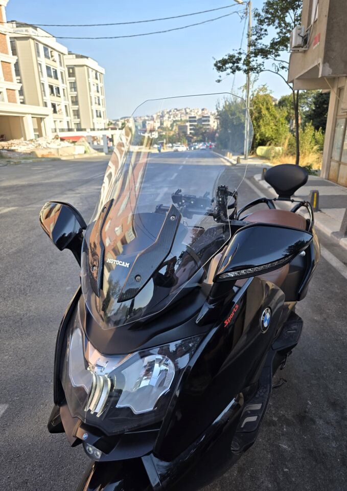MOTOCAM Bmw C 650 GT Ön Cam 2011-2018 Model 75cm Şeffaf Renkli 4mm