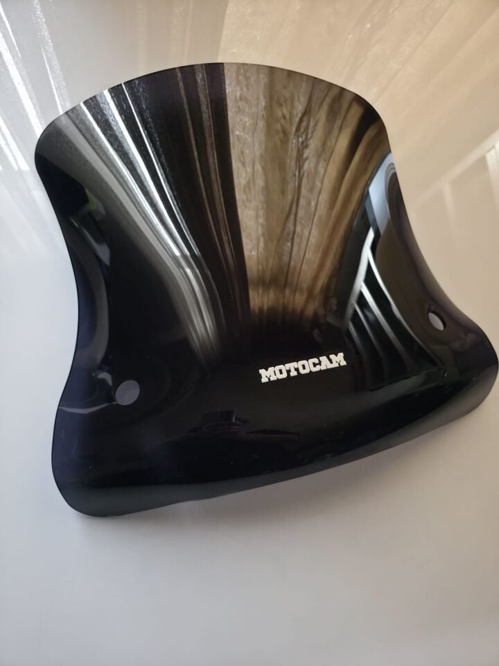 MOTOCAM Vespa GTV 300 Ön Cam 2011-2022 Model 42cm Siyah Renkli 4mm APARATSIZ