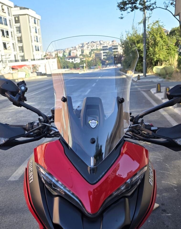MOTOCAM Ducati Multistrada V2 Ön Cam 2022-2026 Model 60cm Şeffaf Renkli 4mm