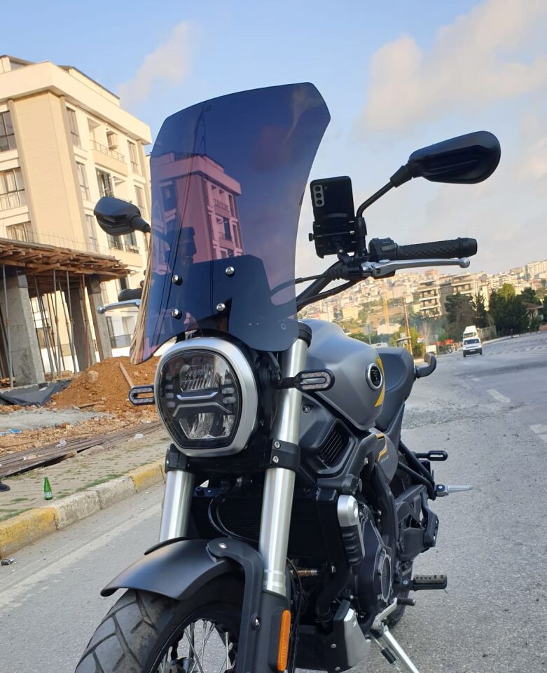 MOTOCAM Voge ACX 525 Ön Cam 2023-2026 Model 58cm Siyah Renkli 4mm