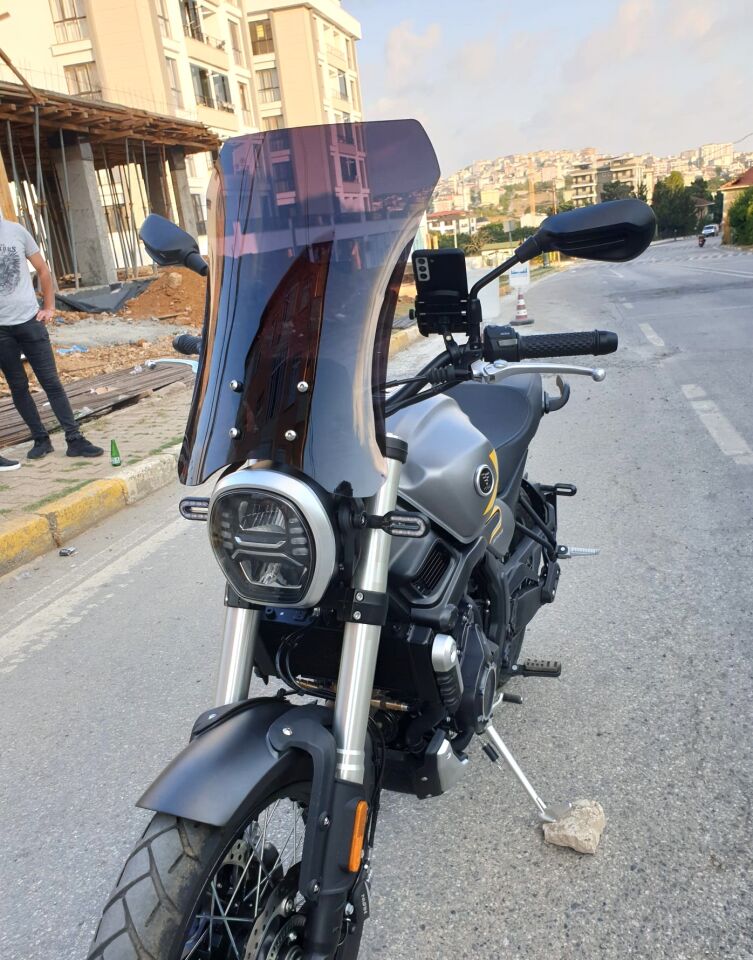 MOTOCAM Voge ACX 525 Ön Cam 2023-2026 Model 58cm Siyah Renkli 4mm