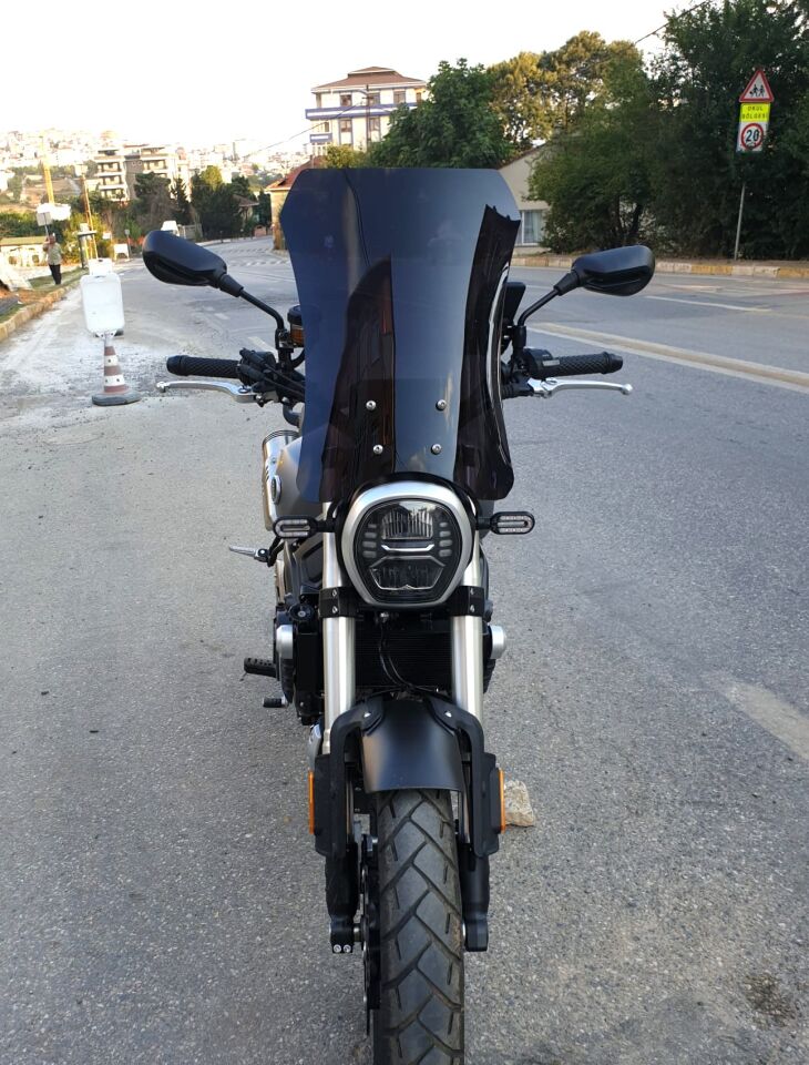 MOTOCAM Voge ACX 525 Ön Cam 2023-2026 Model 58cm Siyah Renkli 4mm