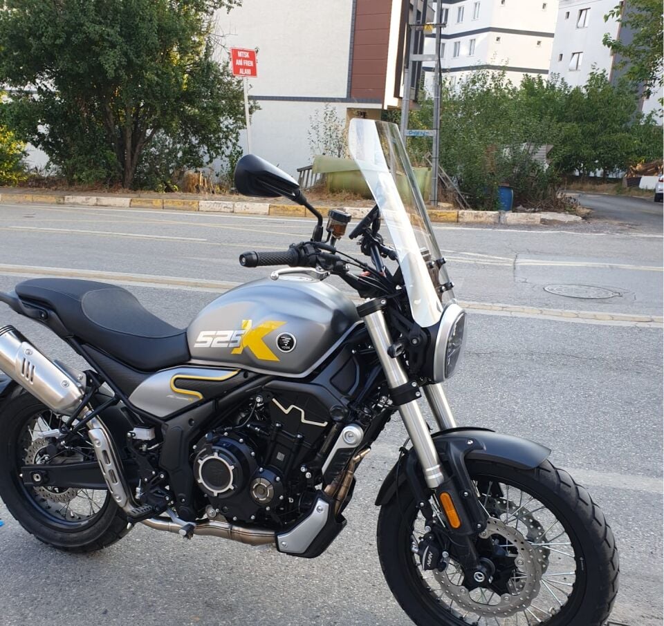 MOTOCAM Voge ACX 525 Ön Cam 2023-2026 Model 58cm Şeffaf Renkli 4mm