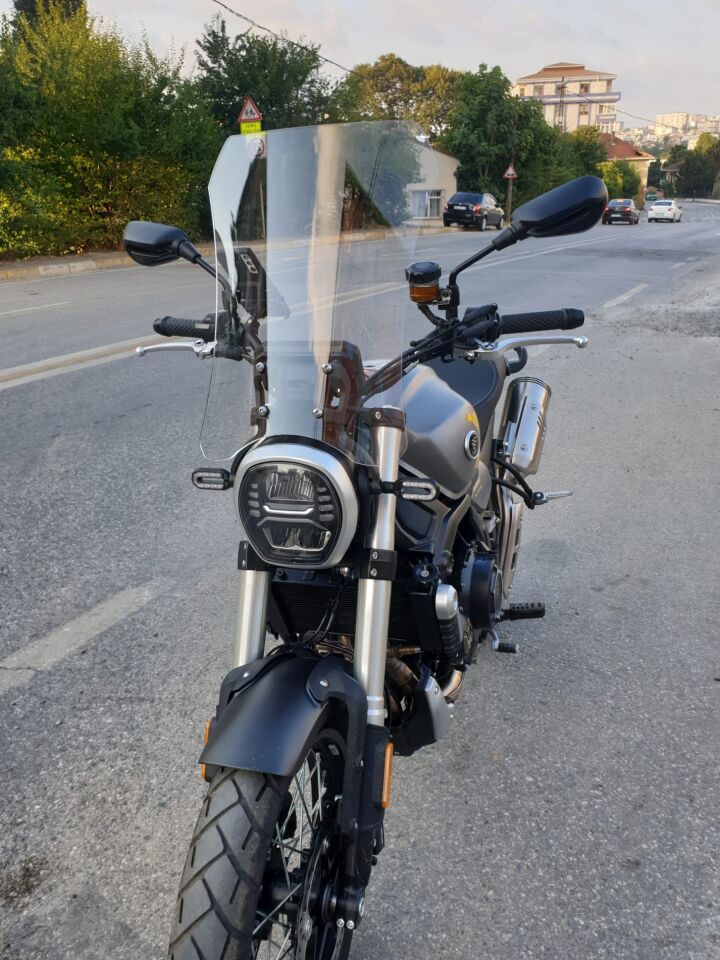 MOTOCAM Voge ACX 525 Ön Cam 2023-2026 Model 58cm Şeffaf Renkli 4mm