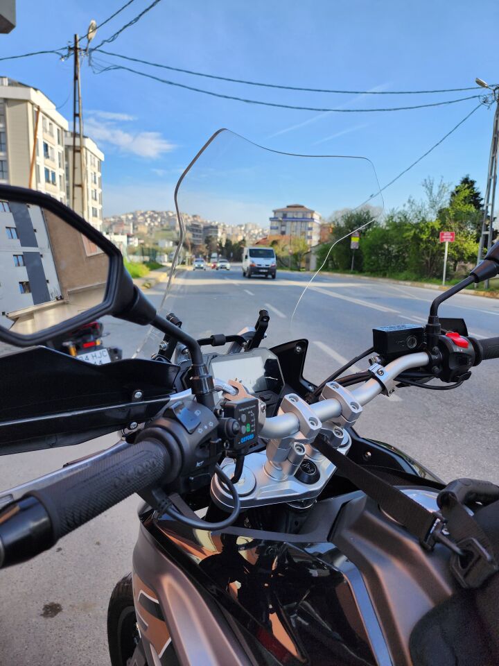 MOTOCAM Voge DS 500 Ön Cam 2021-2026 Model 55cm Şeffaf Renkli 4mm