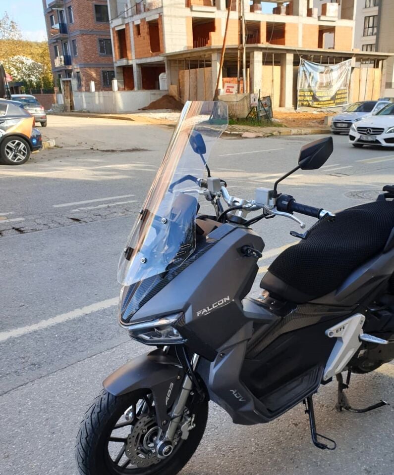 MOTOCAM Falcon Trex 188 Ön Cam 2022-2026 Model 75cm Şeffaf Renkli 4mm UZUN