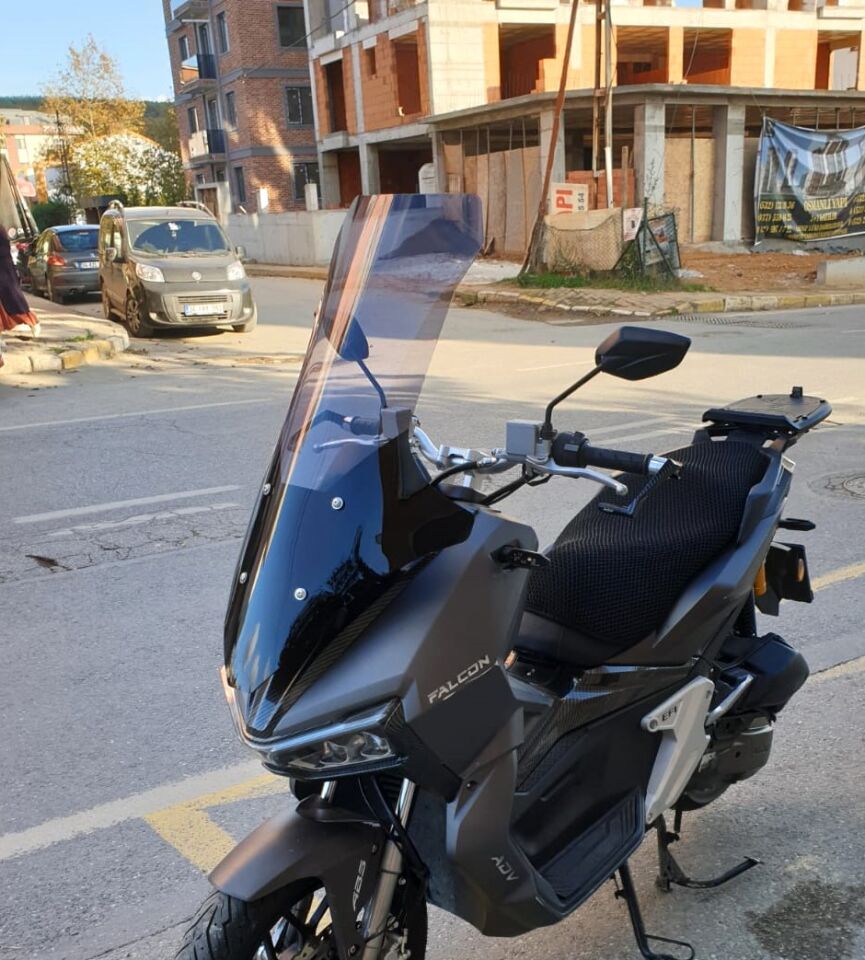 MOTOCAM Falcon Trex 188 Ön Cam 2022-2026 Model 78cm Füme Renkli 4mm UZUN