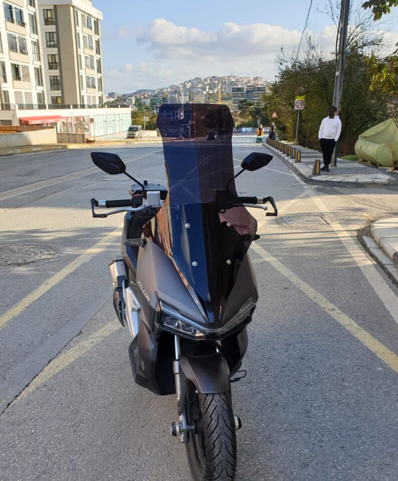 MOTOCAM Falcon Trex 188 Ön Cam 2022-2026 Model 78cm Siyah Renkli 4mm UZUN